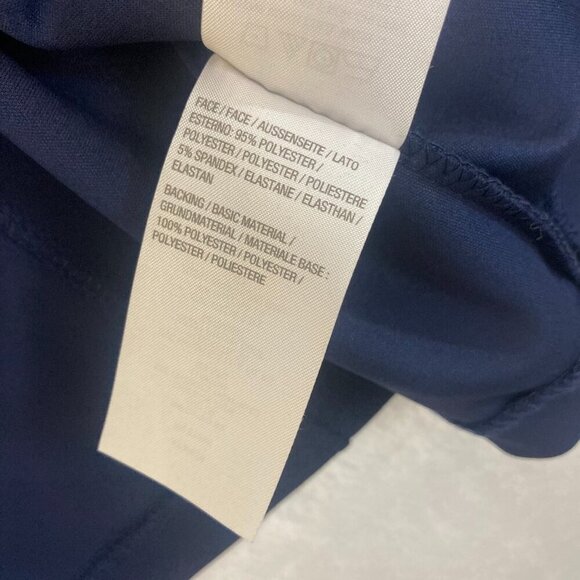 Susan Graver Slinky Blazer Jacket Petite Large LP Career Button Blue Stretch PL - Picture 10 of 11